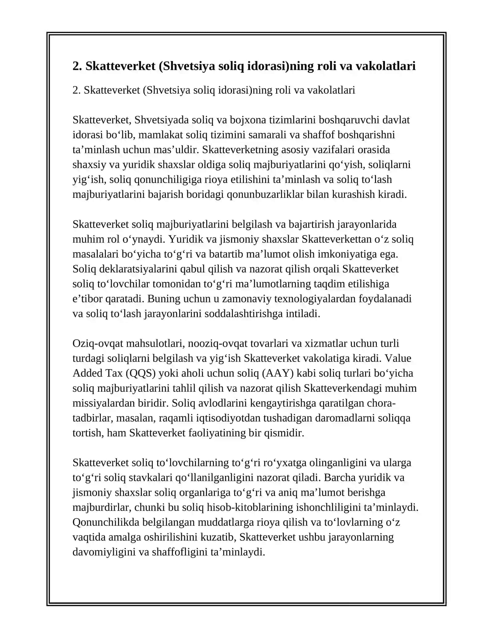 SHVETSARIYADA SOLIQ QARZINI UNDIRISH TARTIBI 4