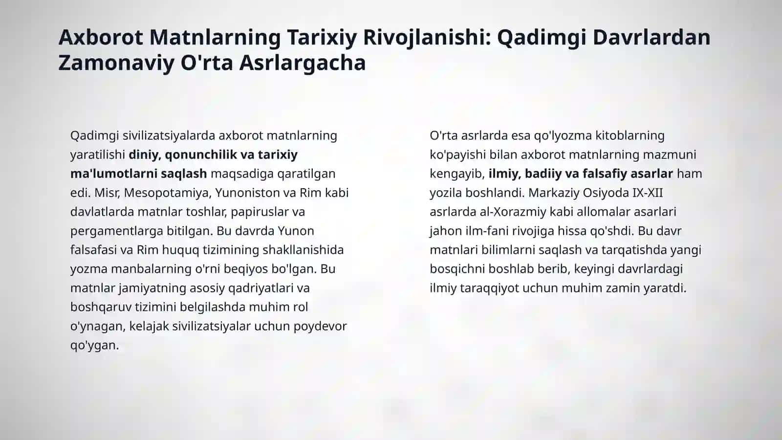 Axborot matnlar bilan ishlash va media madaniyati 4