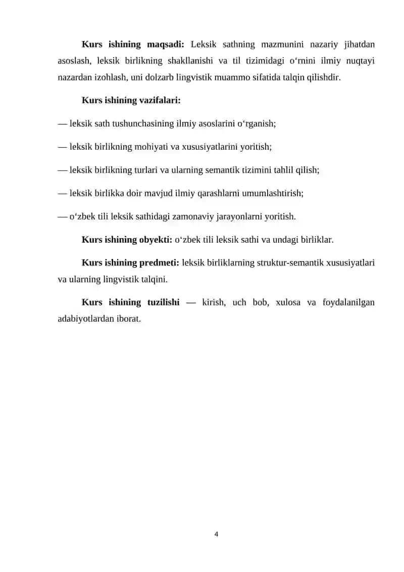 LEKSIK SATH VA UNING BIRLIGI LINGVISTIK MUAMMO SIFATIDA 4