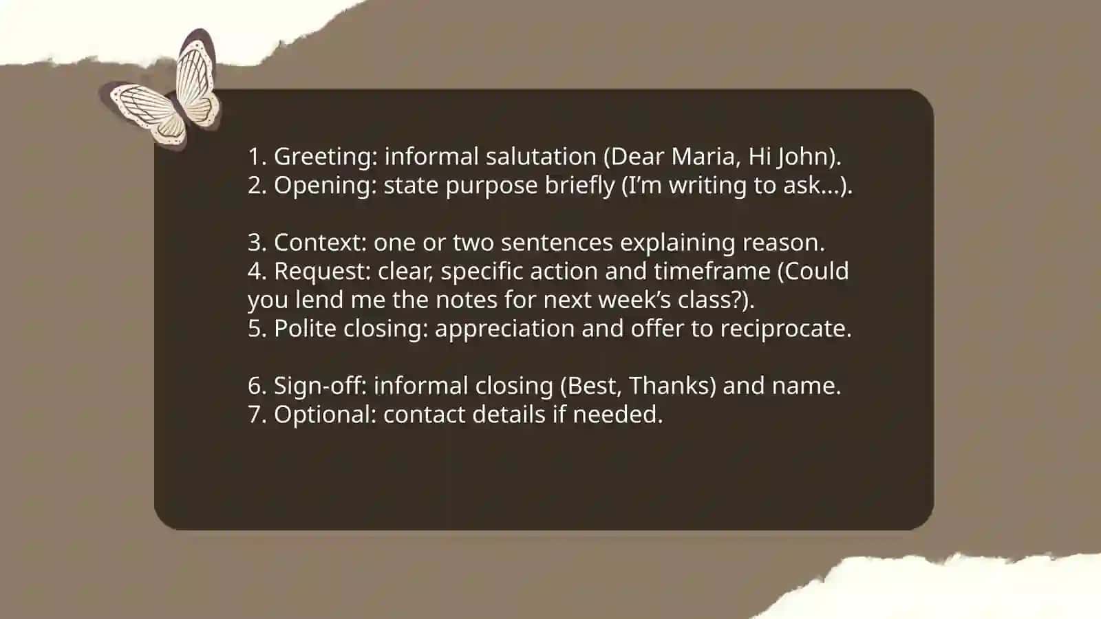 Writing an example of a request letter 4