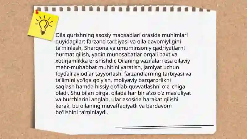 Yoshlarni oilaviy hayotga tayyorlashning asosiy yoʻnalishlari. 4