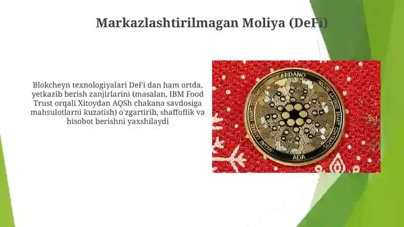 Blokcheynning iqtisodiy tarmoqlarda qo‘llanilishi 4