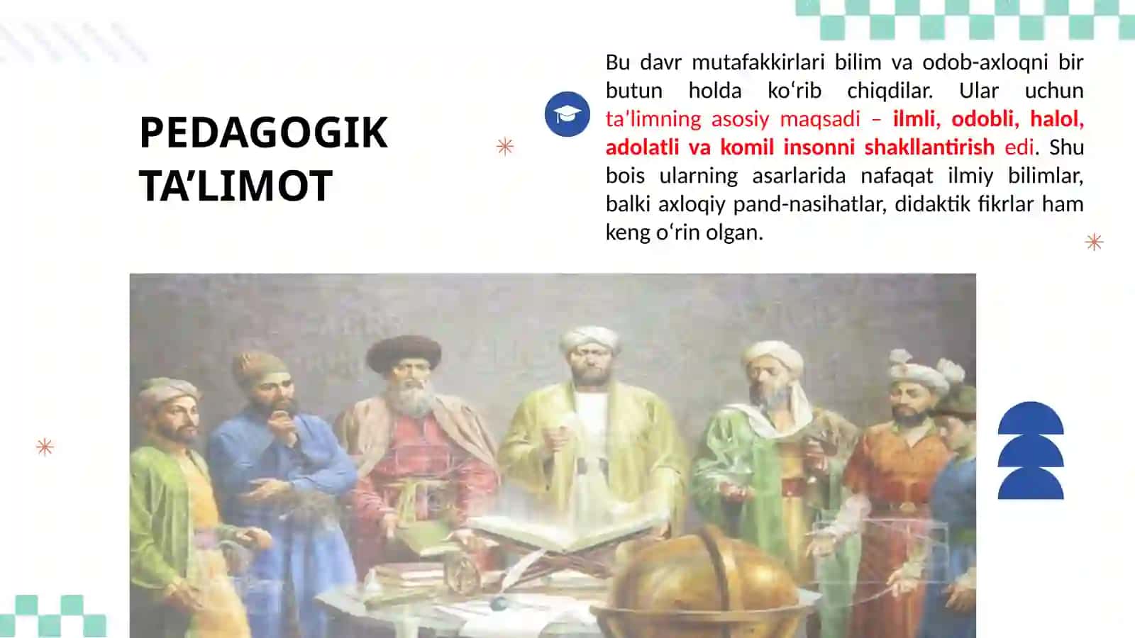 SHARQ PEDAGOGIK TA’LIMOTIDA TA’LIMIY-AXLOQIY QARASHLAR 4