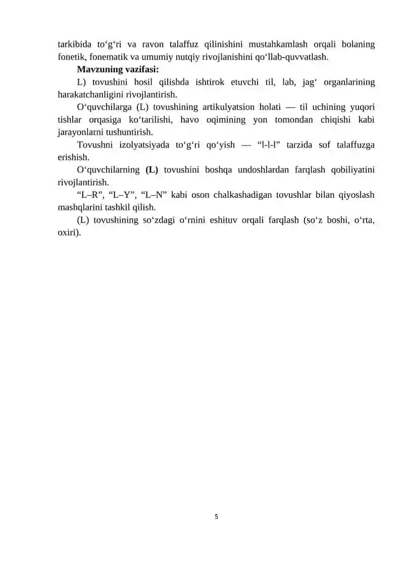 (L) tovushini qo‘yish va bo‘g‘inlarda mustahkamlash 4