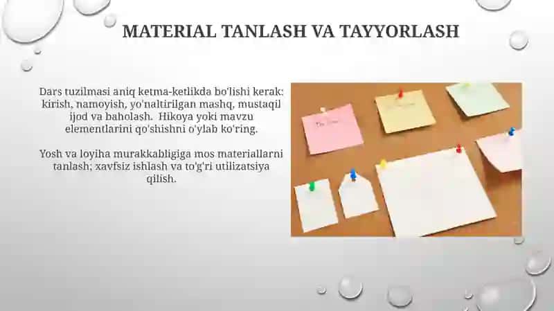 Qogʻoz va karton bn ishlash darslarining mazmunini tashkil etish metodikasi 4
