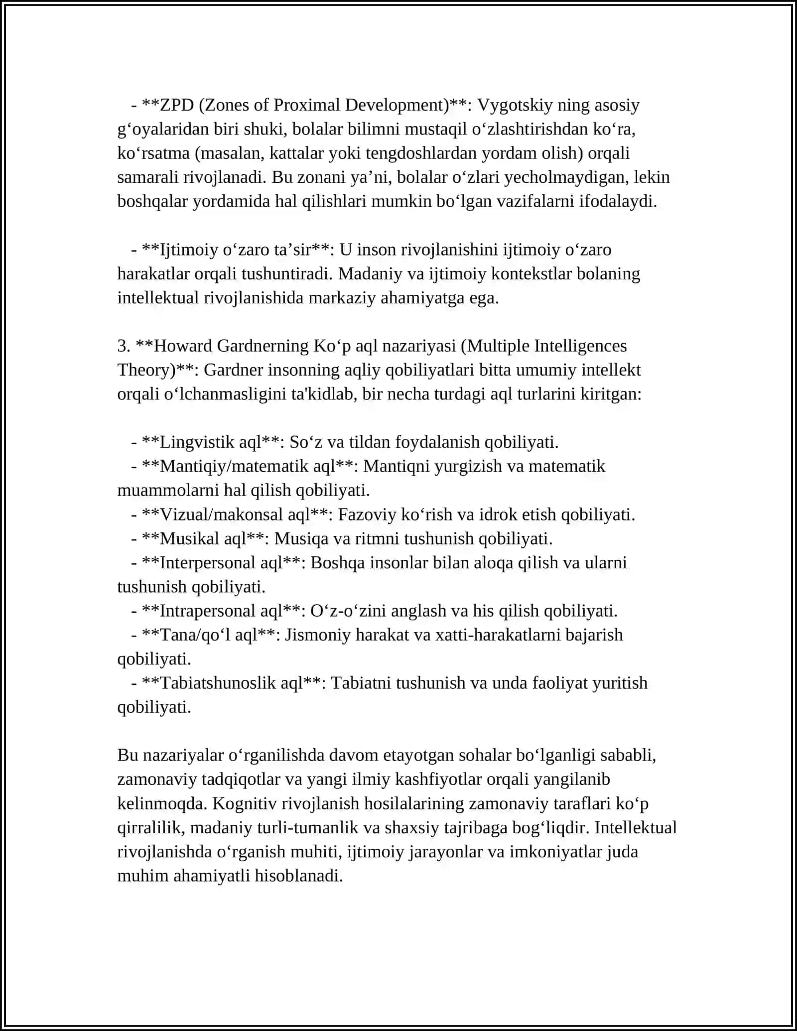 INTELLEKT VA KREATIVLIK NAZARIYALARI 4