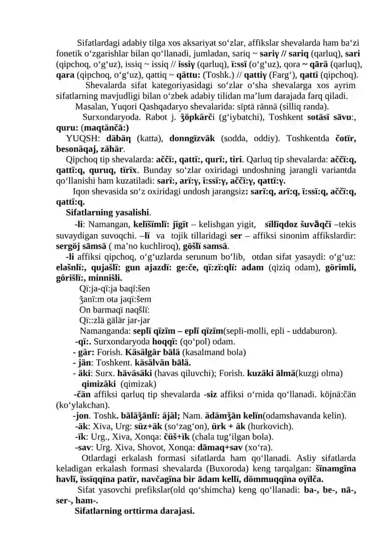 Oʻzbek Shevalarining Morfologik va Sintaktik Xususiyatlari 4