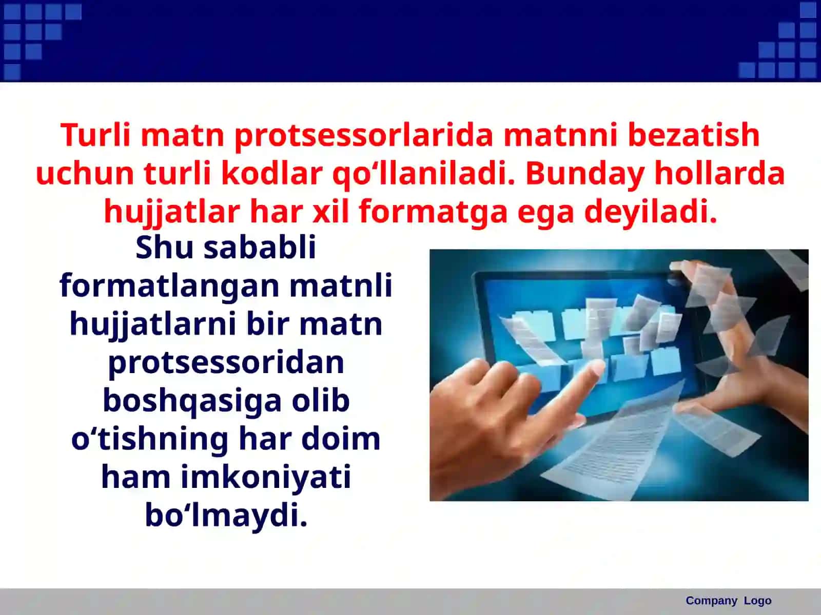 MS word matn protsessori interfeysi 4