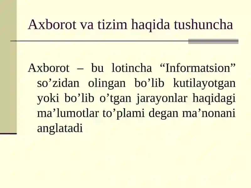 Informatika va axborot texnologiyalari 4