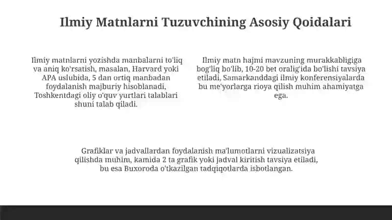 Manbalarni Rasmiylashtirish va Adabiyotlar Ruyxati 4