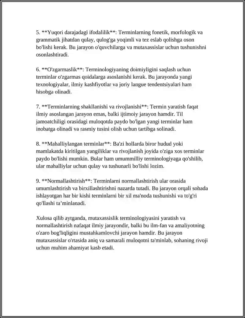 MUTAXASISLIKKA OID MATNLAR USTIDA ISHLASH 4