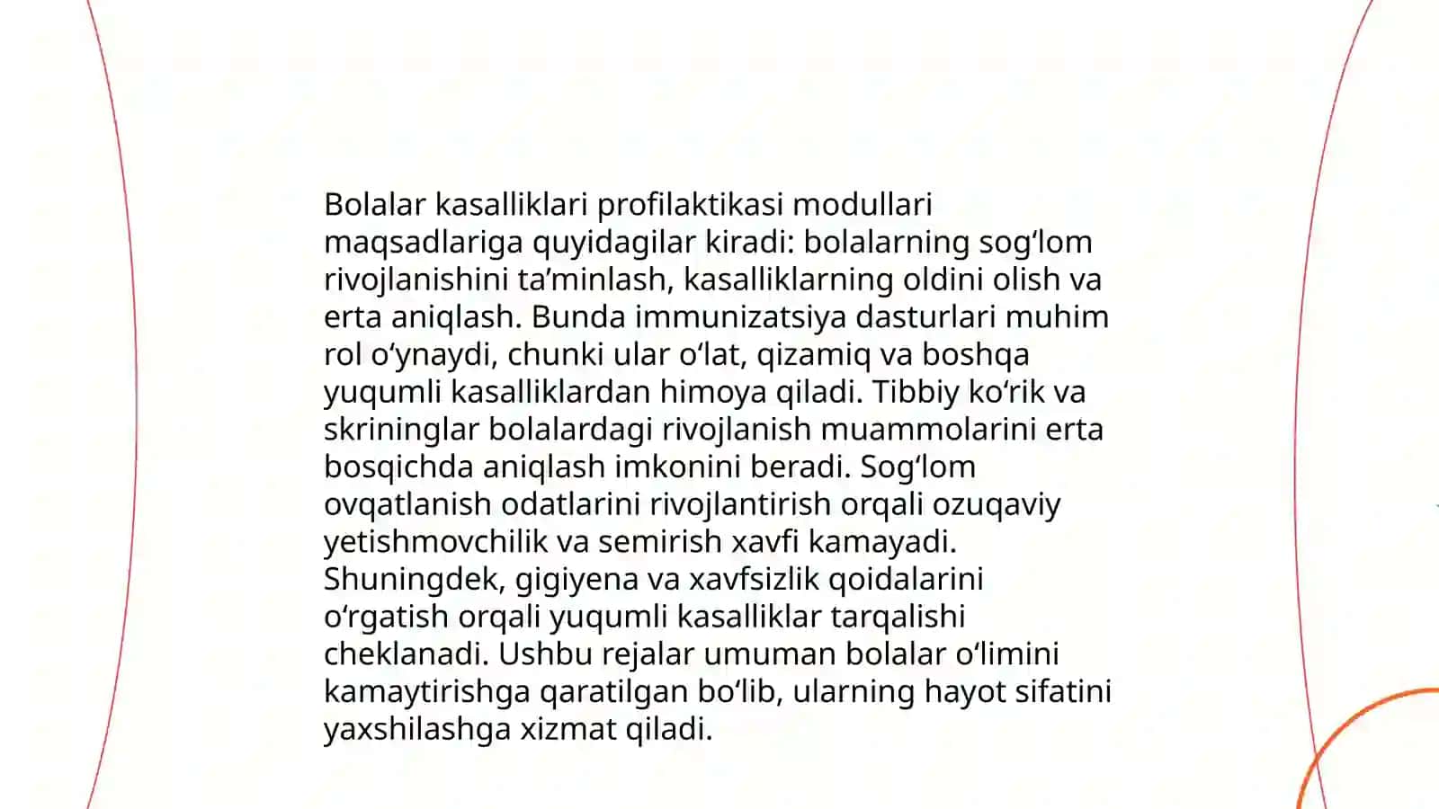 Bolalar kasalliklari prodovektikasi moduliga kirish 4