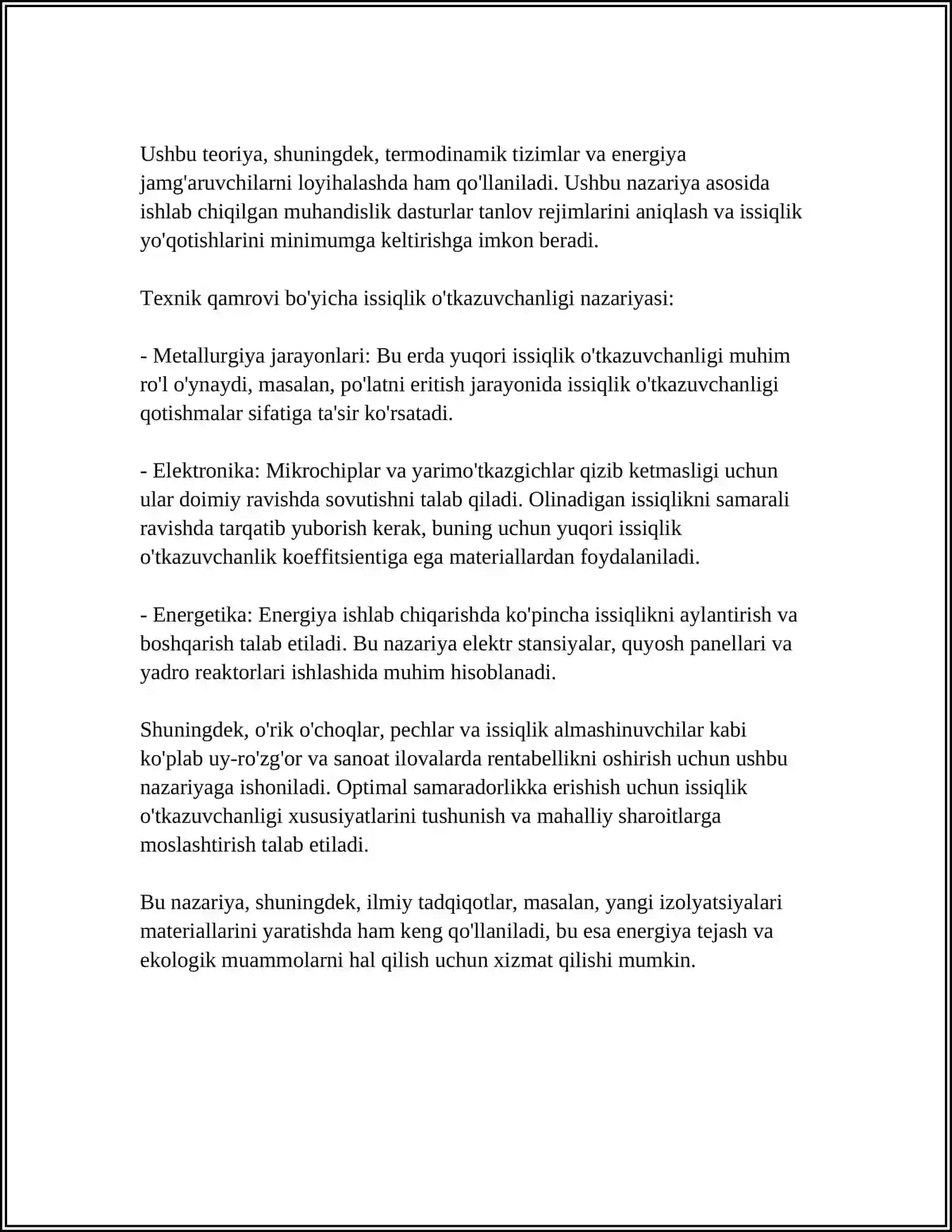KO'P QATLAMLI YASSI VA SILINDRIK DEVORNING ISSIQLIK O'TKAZUVCHANLIGI 4