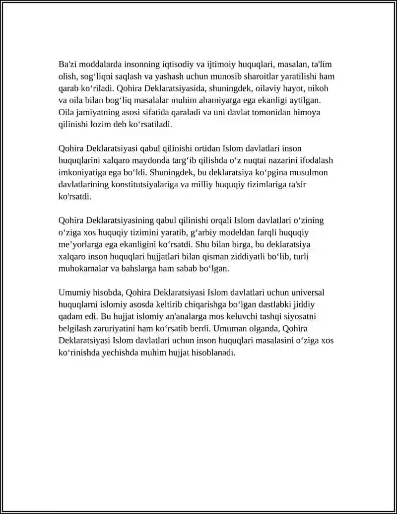 QOHIRA DEKLARATSIYASI TARIXI VA MAZMUNI 4