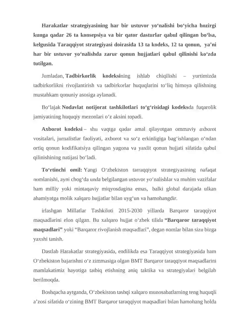 Yangi O‘zbekiston tarraqiyot strategiyasi 4