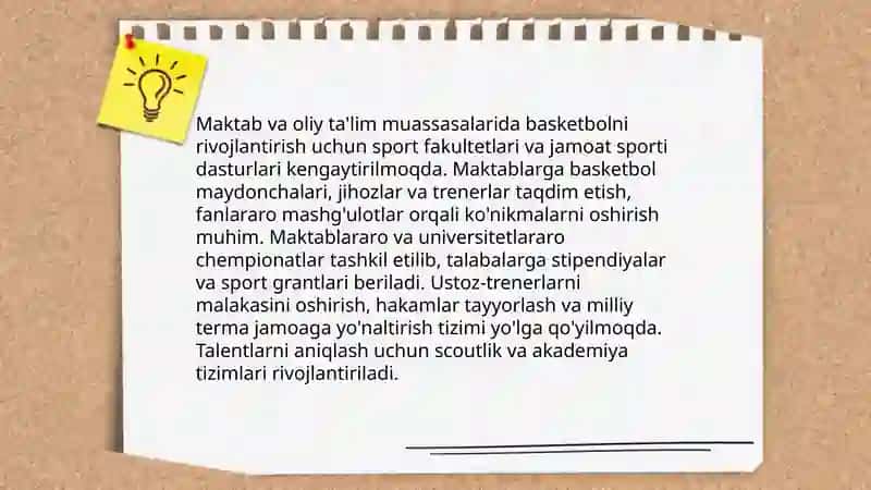 Basketbolning O’zbekistonda rivojlanishi 4