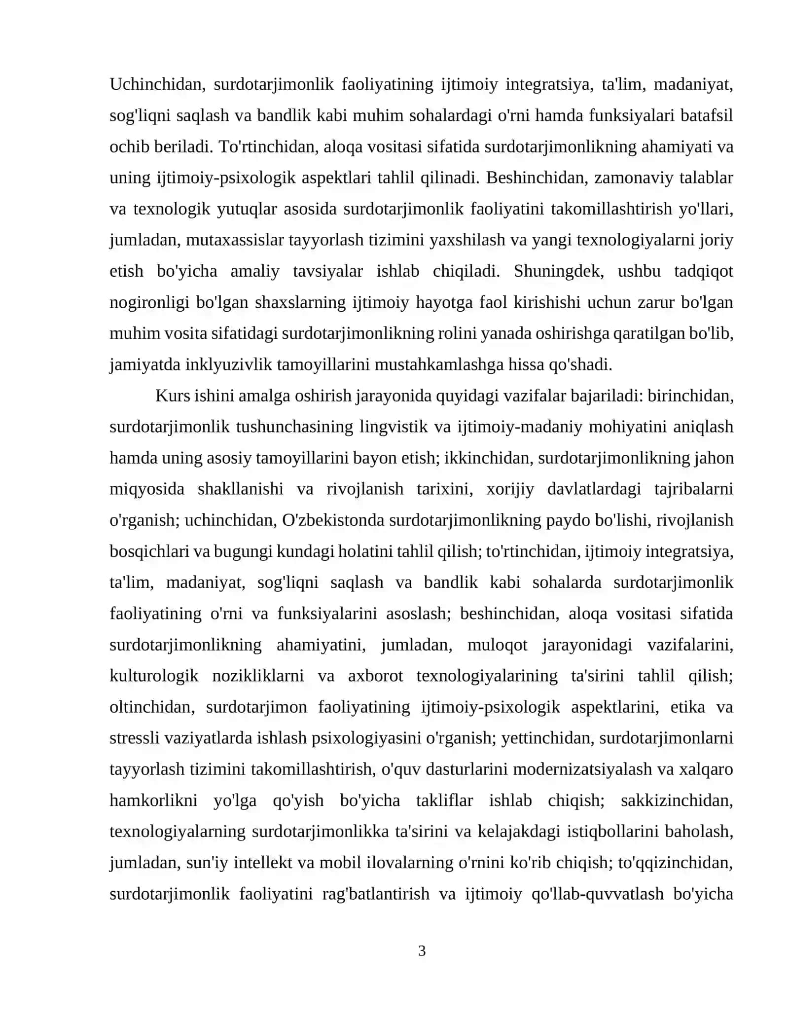 Surdotarjimonlik praktikumi fanidan KURS ISHI 4