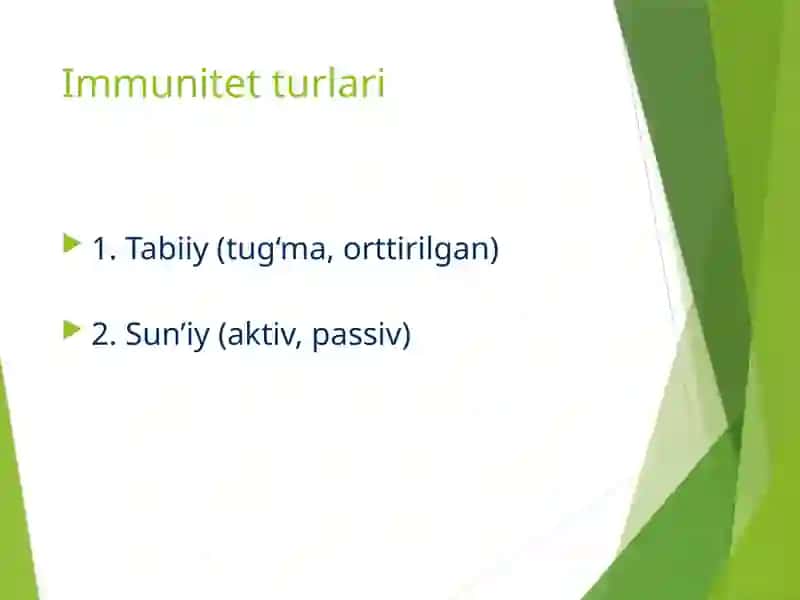 Immunitet va uning turlari 4