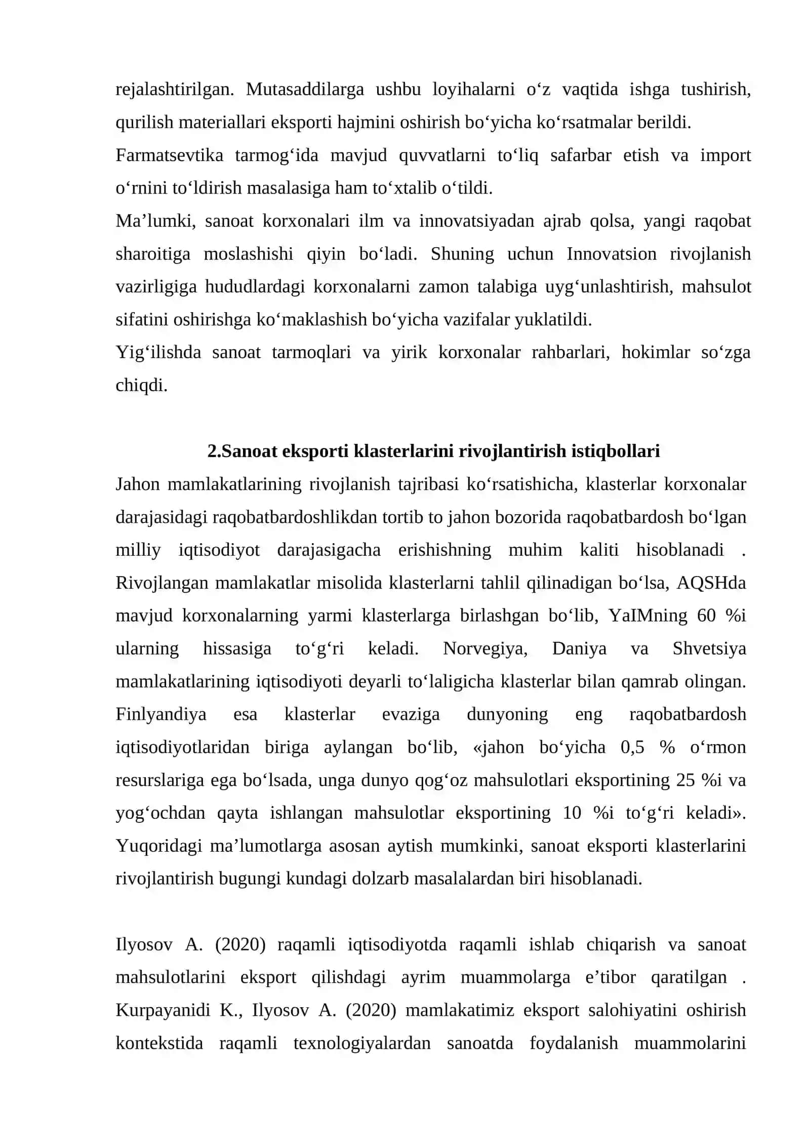 SANOAT KOOPERATSIYASINI RIVOJLANTIRISH YO’NALISHLARI 4