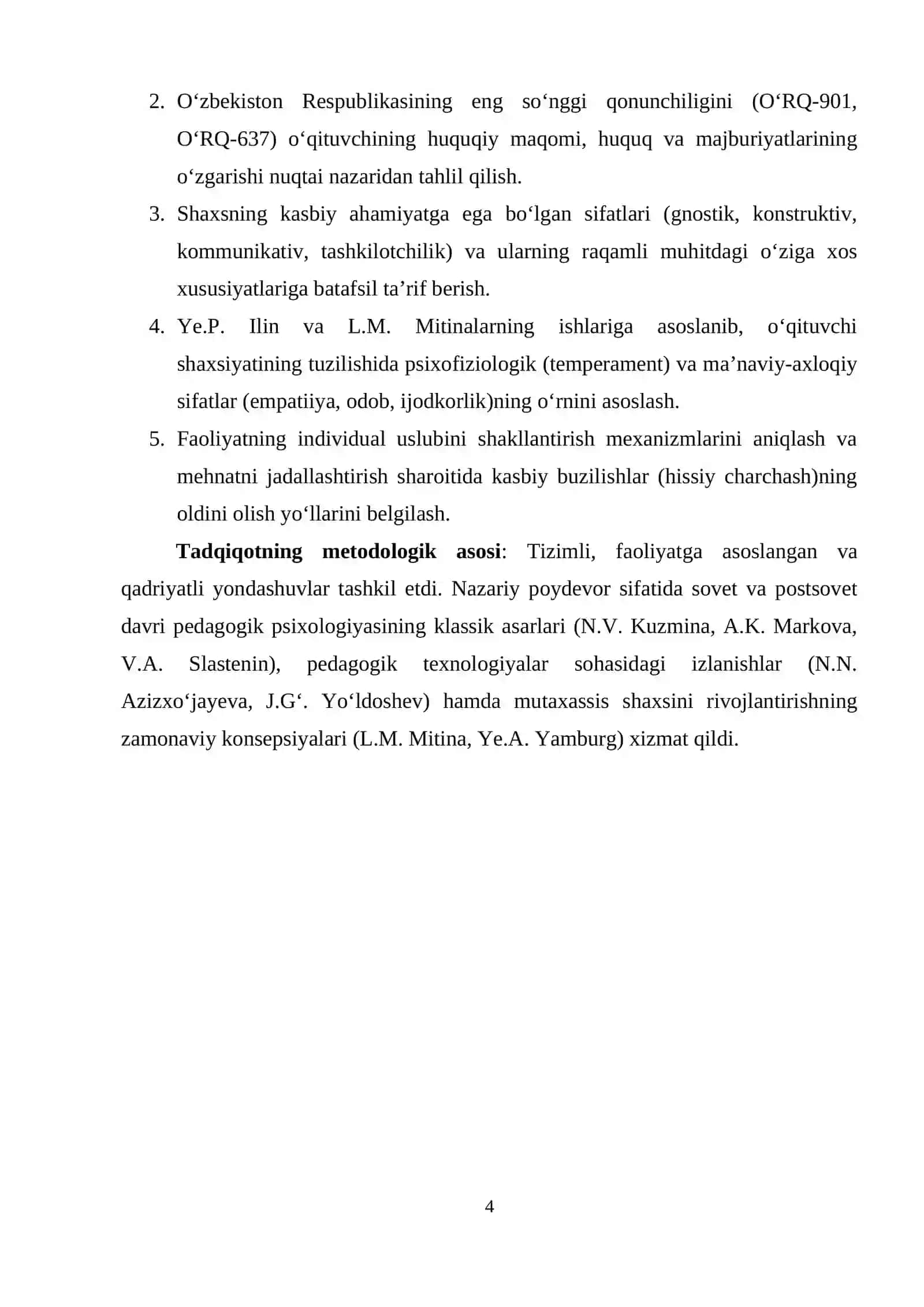 ZAMONAVIY TA’LIM MUHITINING O‘ZGARISHI SHAROITIDA PEDAGOGNING KASBIY VA SHAXSIY FAZILATLARI. 4