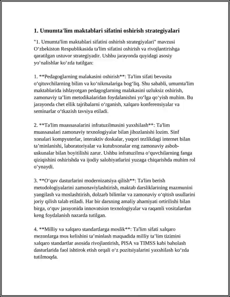 Umumta'lim maktablari sifatini oshirish strategiyalari 4