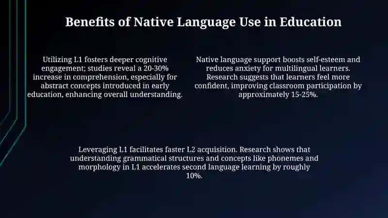 Leveraging the Native Language: Benefits and Bridges 4