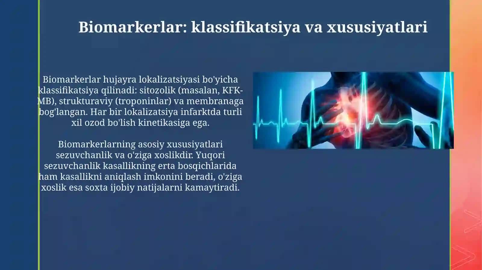 Miokard infarktining erta va kech biokimyoviy tashxisi 4