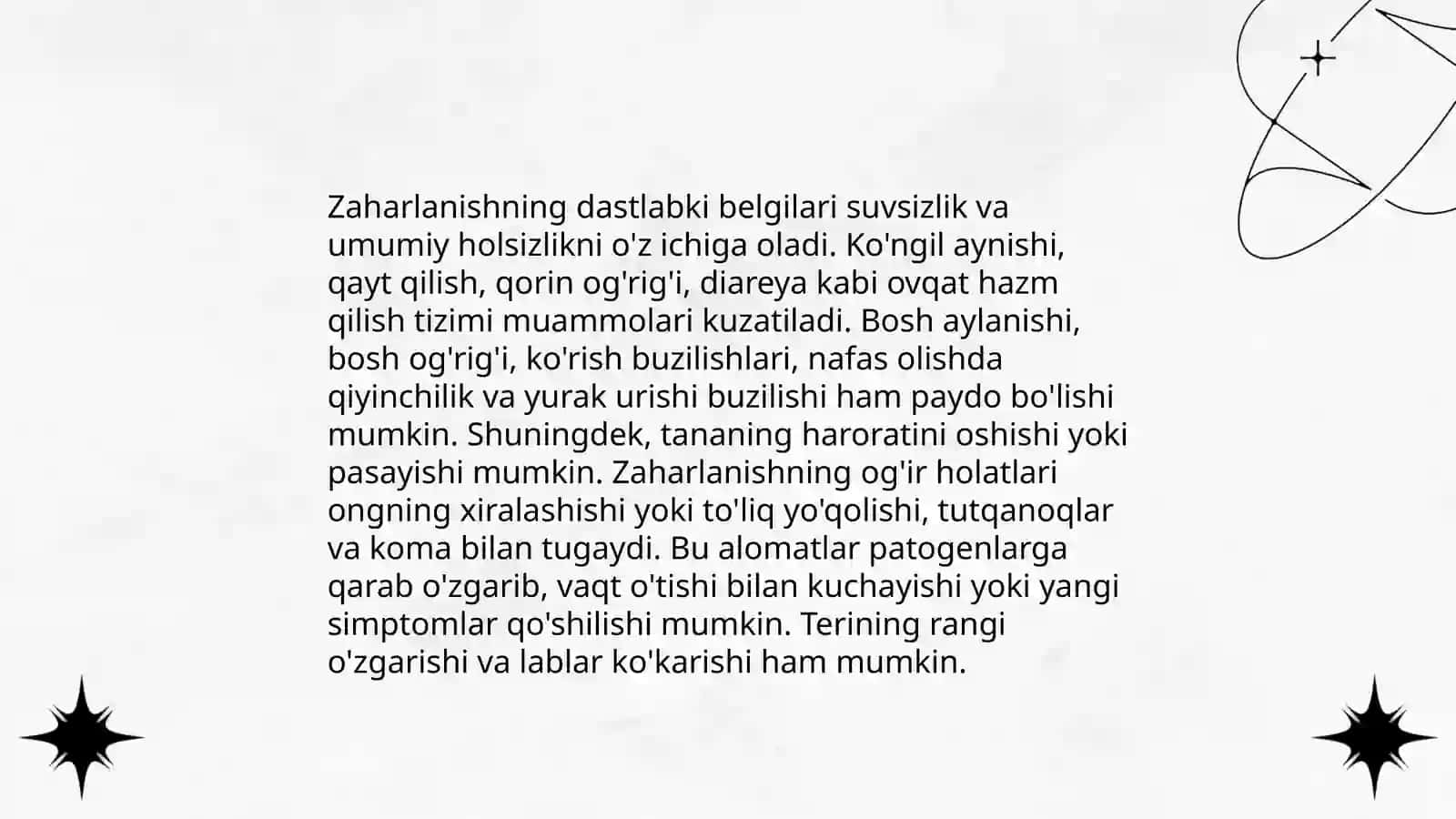 Oziq ovqat mahsulotlaridan zaharlanish 4