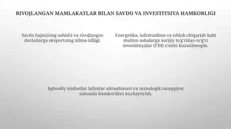 Yangi Hamkorliklar va Investitsiya Imkoniyatlari 4