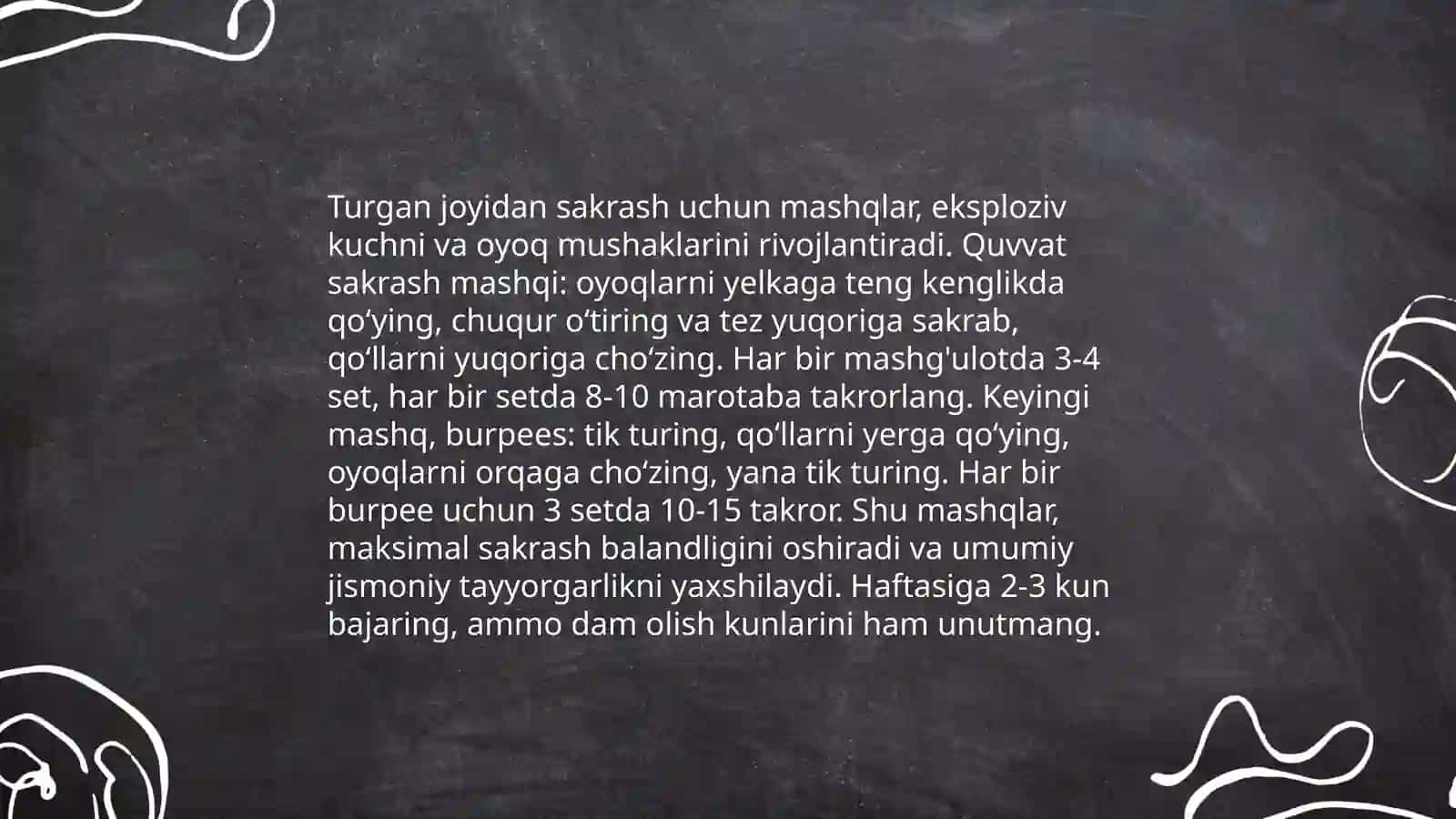 Turgan joyidan uzunlikga sakrash texnikasi 4