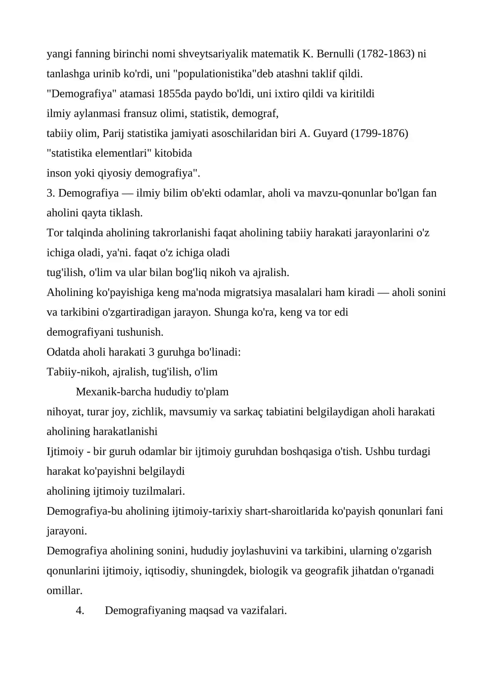 Demografiya fanining paydo bo'lishi evolyutsiyasi 4