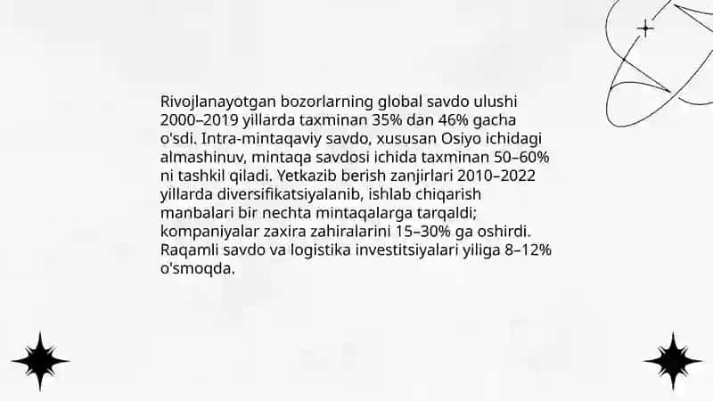 Rivojlanayotgan bozorlarning o’sishi dunyoga ta’siri 4