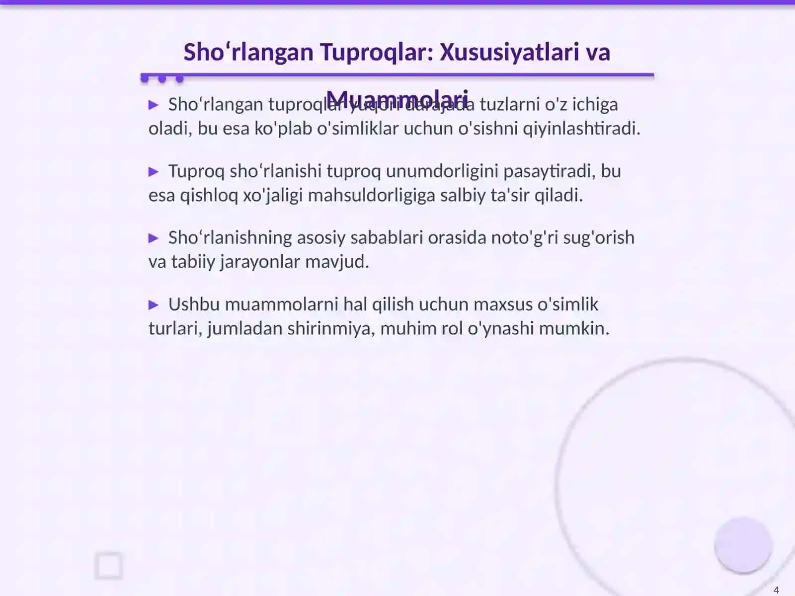 Shoʻrlangan Hududlarda Shirinmiya Yetishtirish Texnologiyasi 4
