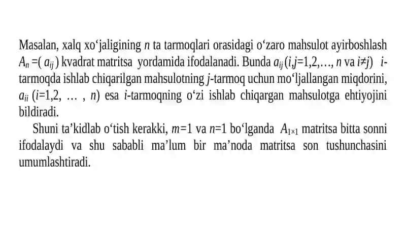 MATRITSALAR VA ULAR USTIDA AMALLAR 4