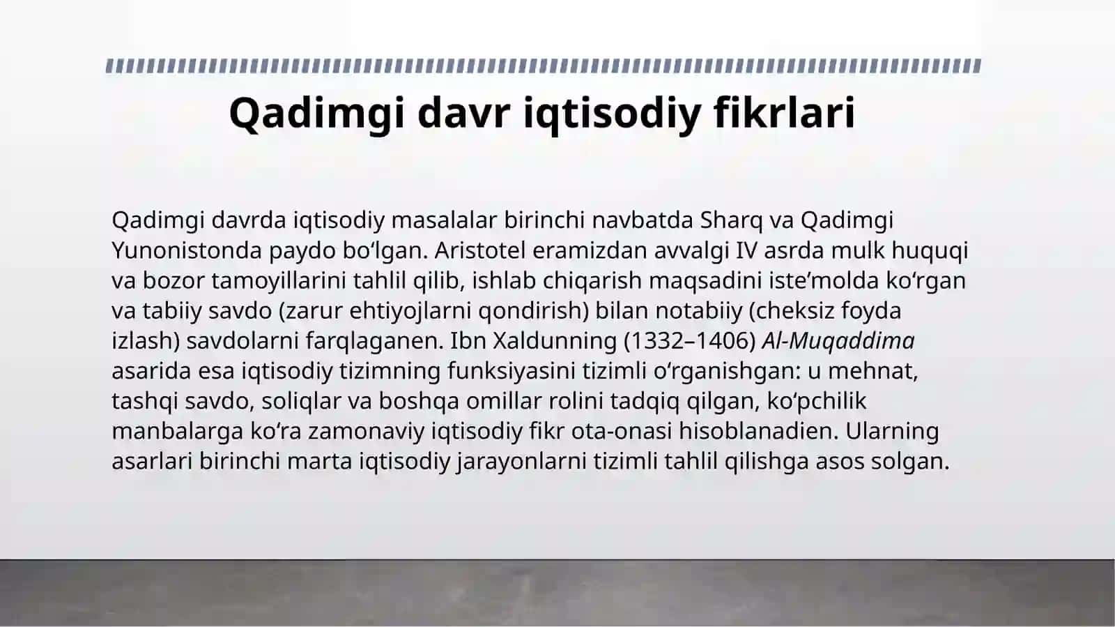 IQTISOQIYOT NAZARIYASI FANINING SHAKLLANINSH VA RIVOJLANISHI BOSQICHLARI 4