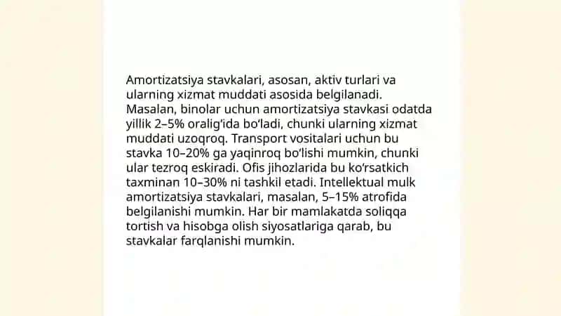 Qishloq xo'jaligida asosiy vositalarga eskrish hisoblashni to'g'rilgni tekshrish 4
