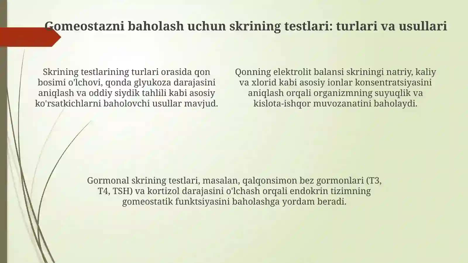 Gomeastaz sistemasining sikrin testlari va ularning TIQTI sindromida 4