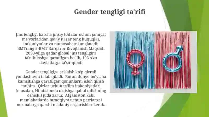 Gender tengligining hozirgi davrdagi ahamiyati 4