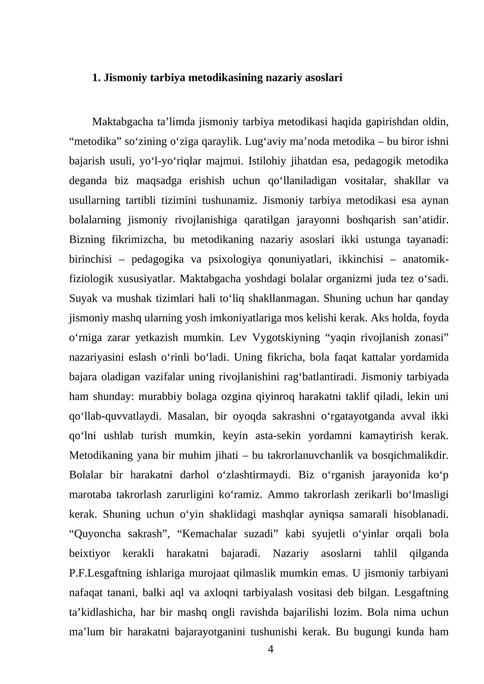 Maktabgacha ta’limda jismoniy tarbiya metodikasining asosiy tushunchalari 4