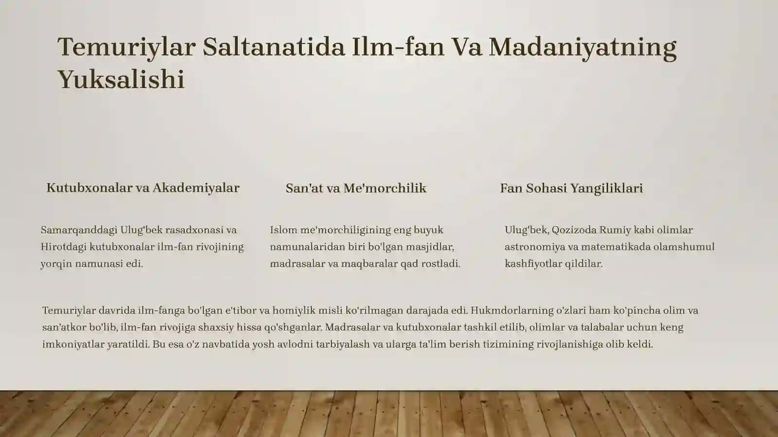 TemuriylardavridaIIRenessans:ta’lim-tarbiyavapedagogikag‘oyalaritaraqqiyoti 4