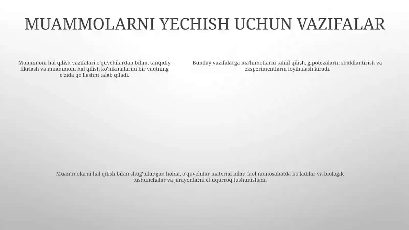 Biologiyani OʻQitishda OʻQuvchilarning Bilish Faoliyatini Faollashtirish YoʻLlari 4