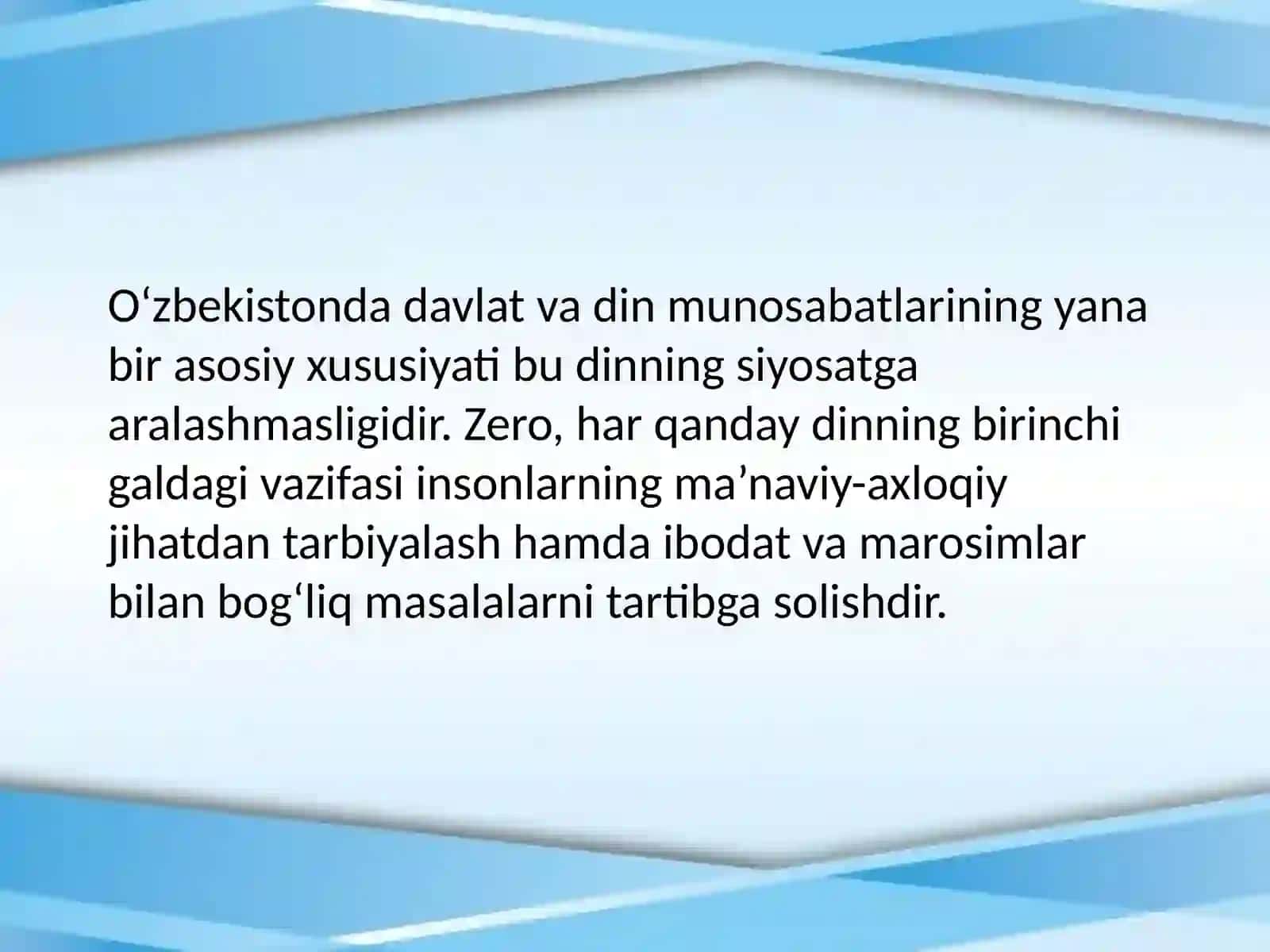 Oʻzbekiston Respublikasi din va diniy tashkilotlar 4