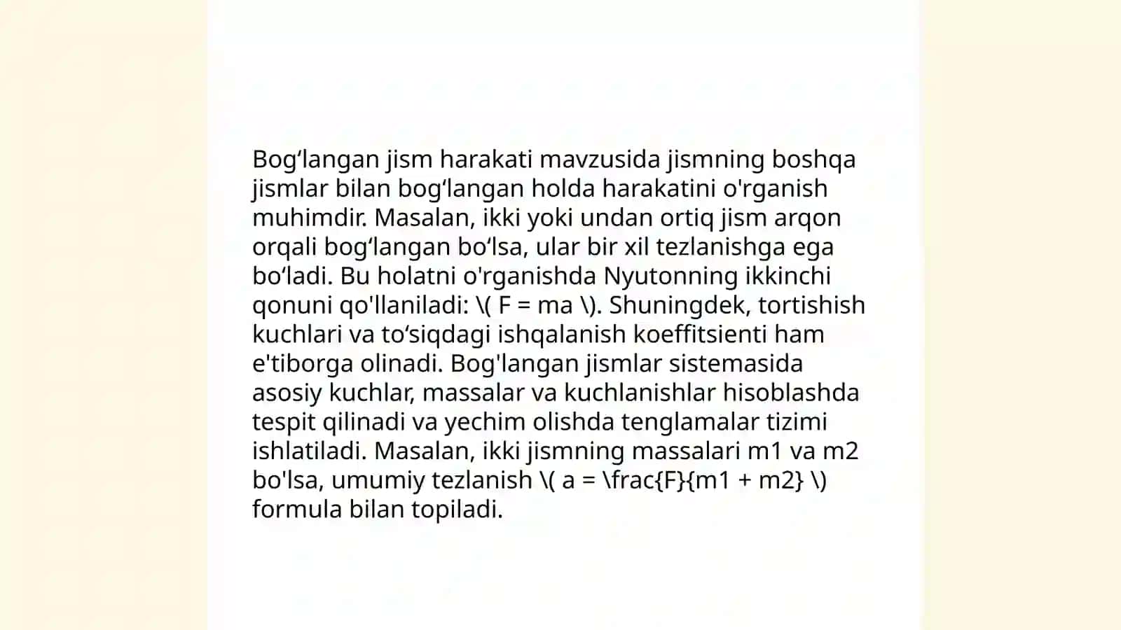 Oʻzgaruvchan massali jismlar mexanikasi 4