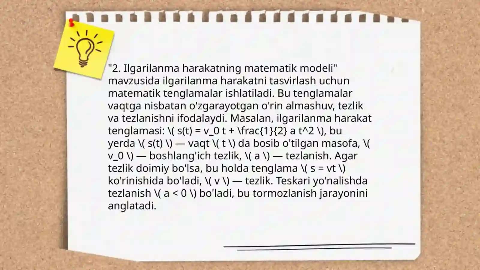 Ilgarilanma harakat qilayotgan noinertsial tizimdagi inertsiya kuchlari 4