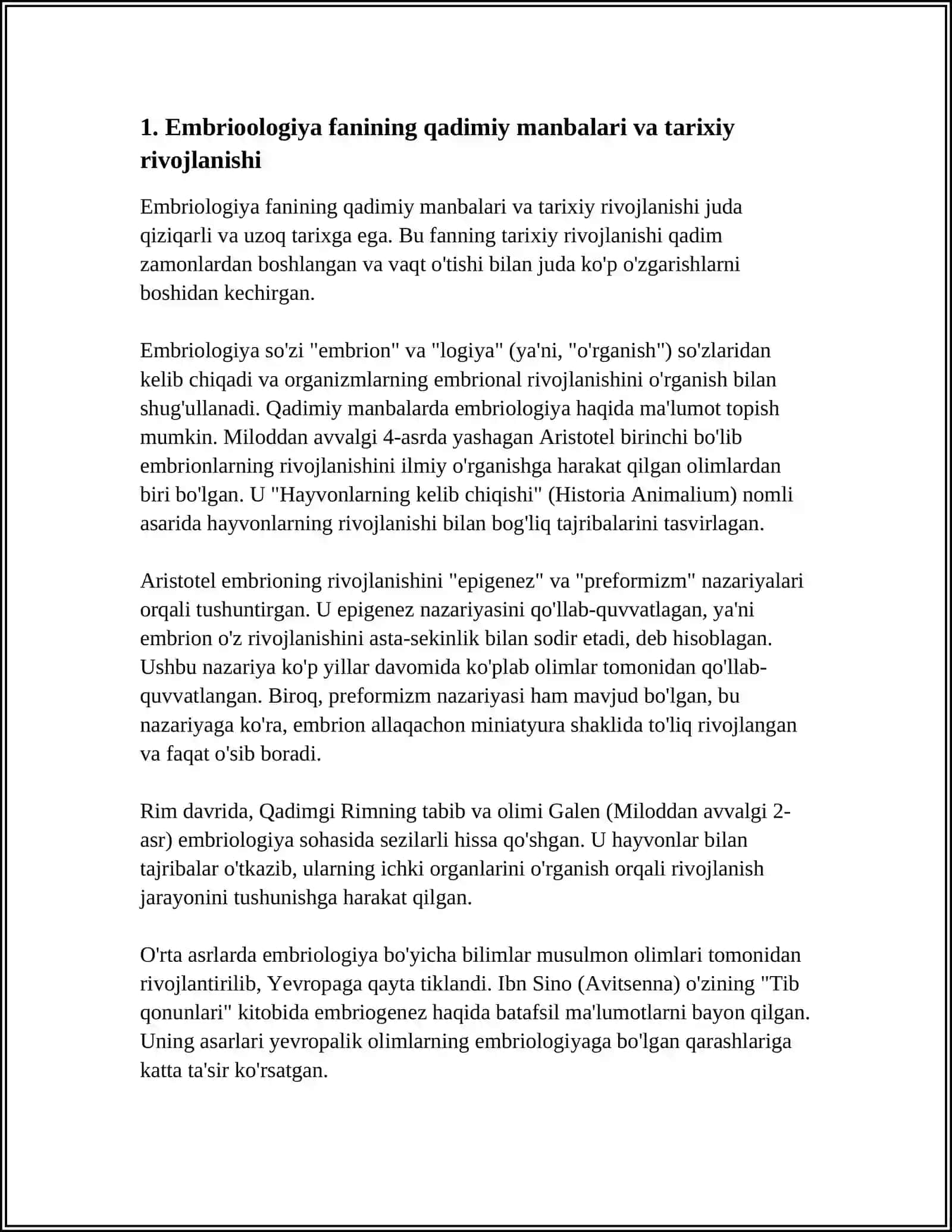 EMBRIOLOGIYA FANI TARIXI VA CHORVACHILIKDAGI AHAMIYATI 4