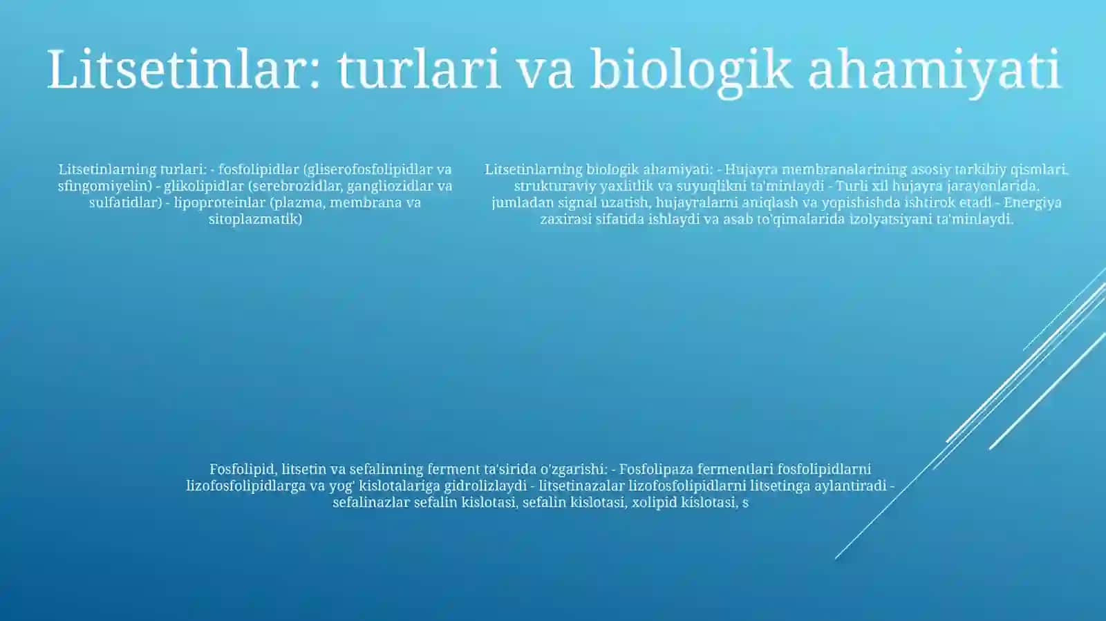 Fosfolipidlar.Litsetinlar Va Kefalinlar. Fermentlar TaʼSirida OʻZgarishi 4