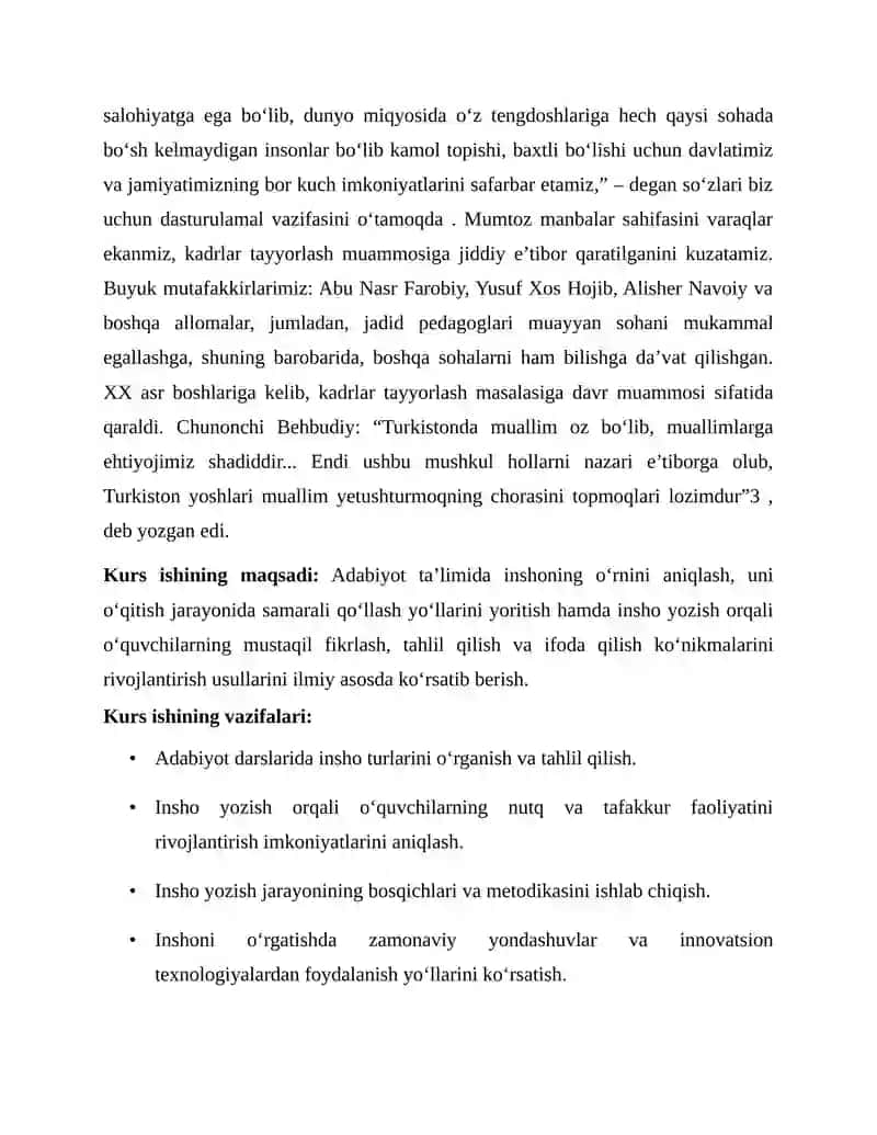 Adabiy ta'limda inshoning o'rni 4