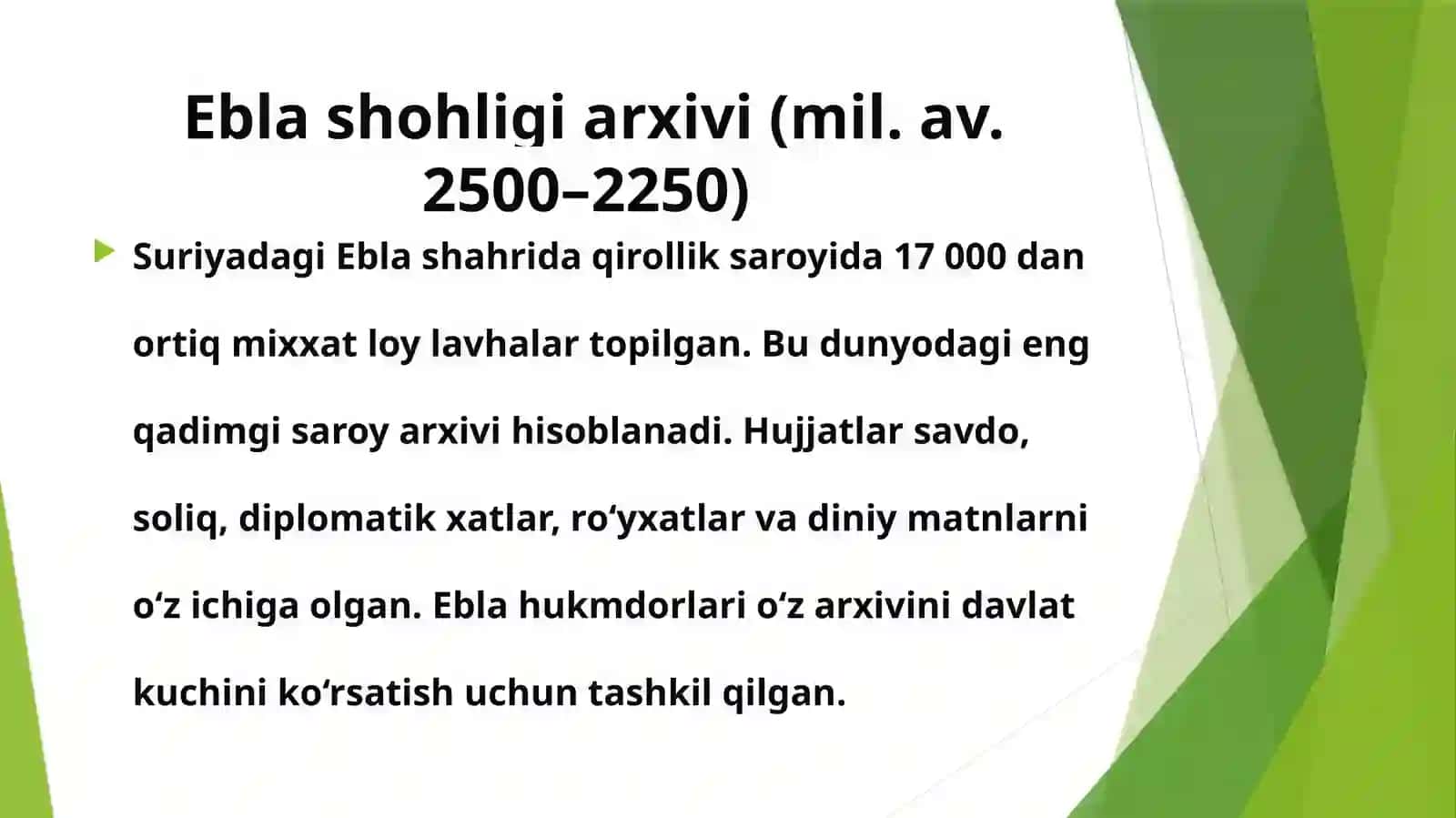 Qadimgi Sharq davlatlaridagi hukmdorlarining kutubxona arxivlari 4