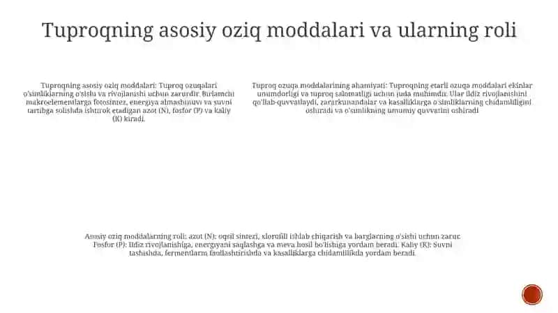 Tuproq Unumdorligi Va Uning Ahamiyati 4