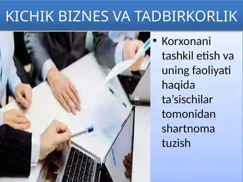 KICHIK BIZNES VA XUSUSIY TADBIRKORLIKNI TASHKIL ETISH BOSQICHLARI VA BOSHQARISH 4